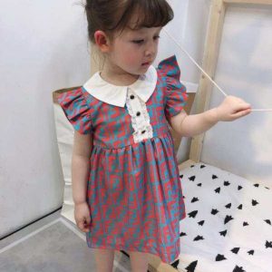 Replica Designer Fendi Kids Girls Sleeves Dress