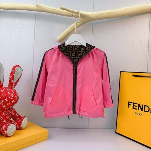 Replica Designer Fendi Kids Pink Double-Sided Sun Protection Jacket