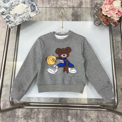 Replica Designer Fendi Kids Round Neck Sweatshirt