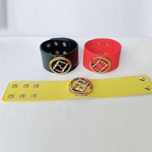 Replica Designer Fendi Leather Bracelet