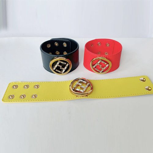 Replica Designer Fendi Leather Bracelet