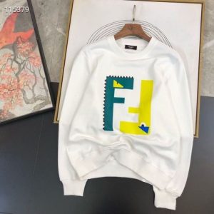 Replica Designer Fendi Little Monster Eyes Letter Printing Color Matching Sweater
