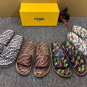 Replica Designer Fendi Men Anti-Slip Slippers