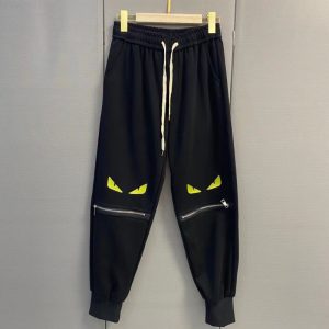 Replica Designer Fendi Men Quick-Drying Casual Zipper Pants