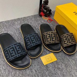 Replica Designer Fendi Men Women Couple Fashion Leisure Slippers