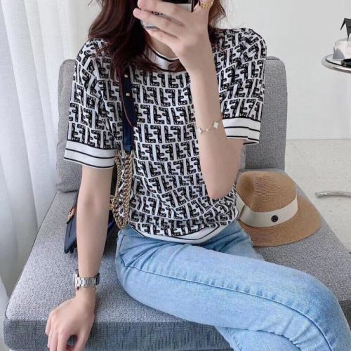 Replica Designer Fendi Oversized Knit Top