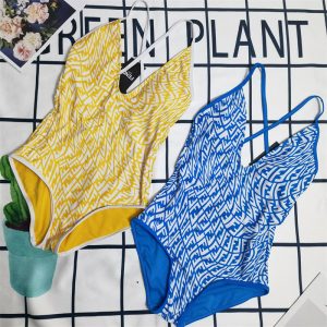Replica Designer Fendi Printing Sexy One-Piece Swimsuit