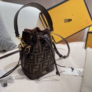 Replica Designer Fendi Retro Canvas Bucket Bag