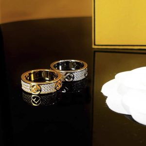 Replica Designer Fendi Retro Letter Ring
