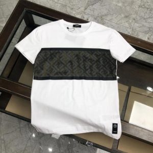 Replica Designer Fendi Short-Sleeved Round Neck T-Shirt