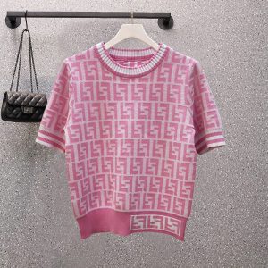 Replica Designer Fendi Stylish Breathable Knit Top