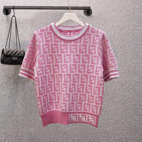 Replica Designer Fendi Stylish Breathable Knit Top