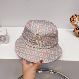 Replica Designer Fendi Stylish Letter Embroidered Bucket Hat