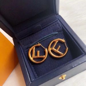 Replica Designer Fendi Vintage Alphabet Earrings