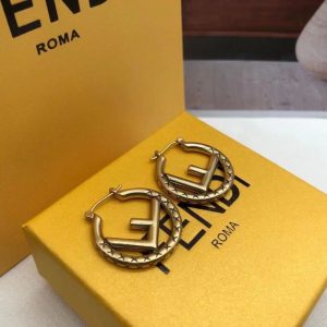 Replica Designer Fendi Vintage Alphabet Earrings