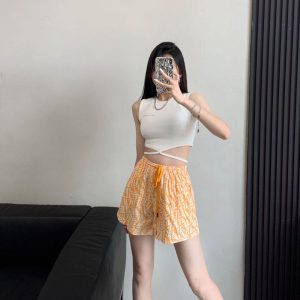 Replica Designer Fendi Women F Letter Printing Shorts