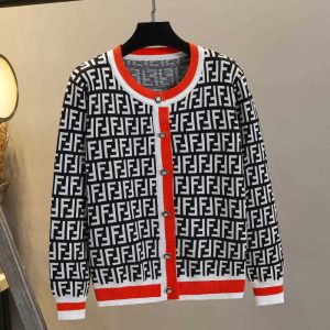 Replica Designer Fendi Women Jacquard Knitted Top