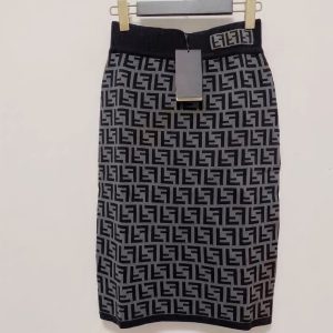Replica Designer Fendi Women Letters Straight Skirts