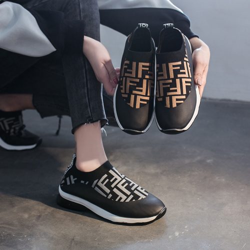 Replica Designer Fendi plus Size Slip On Elastic loafers