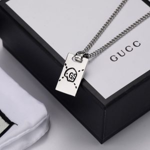Replica Designer GUCCI Skull Ghost Pendant Necklace