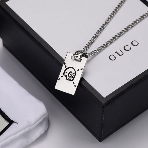 Replica Designer GUCCI Skull Ghost Pendant Necklace