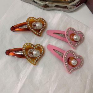 Replica Designer GUCCI Women Love G Letter Rhinestone Hairpin