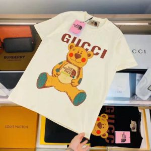 Replica Designer GUCCI Women Men Winnie The Pooh Print Short Sleeves T-shirt