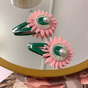 Replica Designer GUCCI Women Sun Floral Candy Color Hairpin