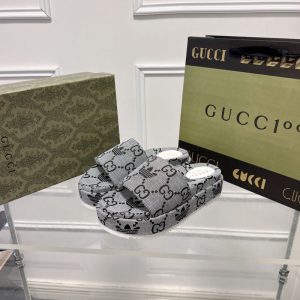 Replica Designer Gucci Adidas Women Thick Bottom Slippers