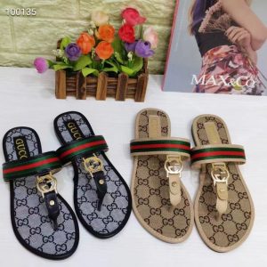 Replica Designer Gucci Alphabet Flip-Flops