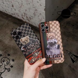 Replica Designer Gucci Bear Iphone12promax Apple 11 Anti-Fall Mobile Phone Case