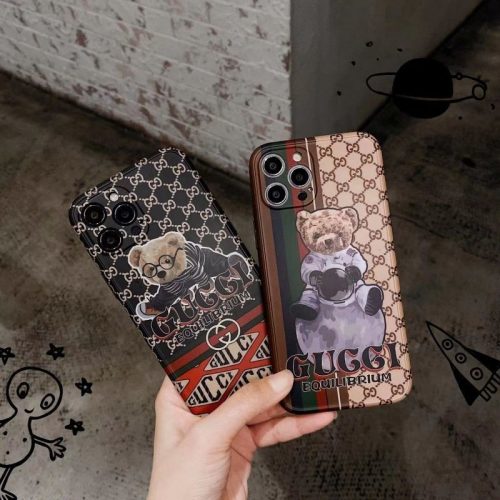 Replica Designer Gucci Bear Iphone12promax Apple 11 Anti-Fall Mobile Phone Case