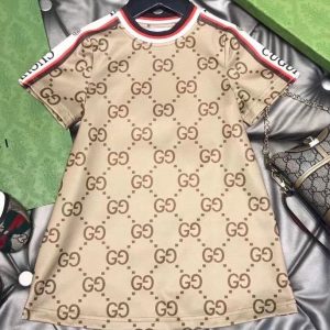 Replica Designer Gucci Big Girl Baby G Letter Full Print Pullover Dress