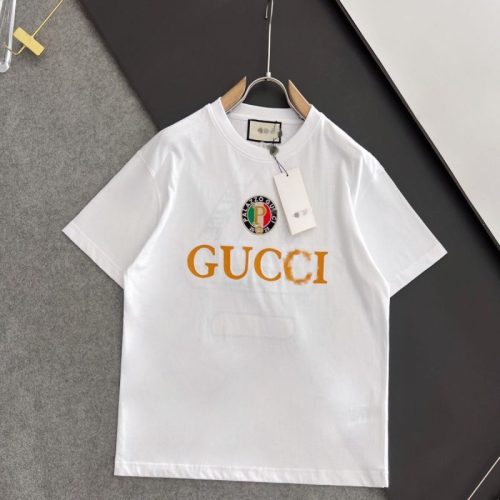 Replica Designer Gucci Casual Men And Women Letter Print T-Shirt