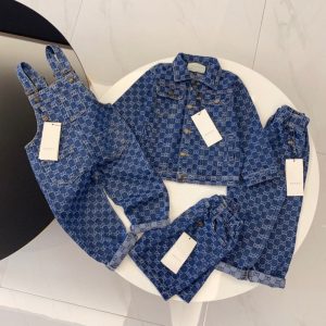 Replica Designer Gucci Children Kid Demin Jacket Jeans