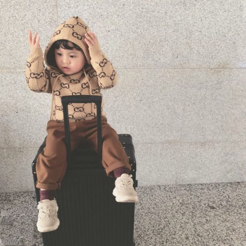 Replica Designer Gucci Children Kid Letter Pullover Hooded Sweater