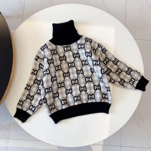 Replica Designer Gucci Children kid Letter Turtleneck Sweater