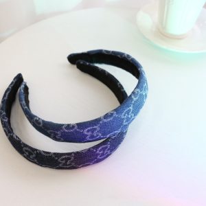Replica Designer Gucci Classic Retro Fabric Denim Headband