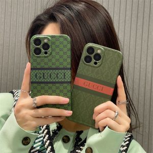 Replica Designer Gucci Classic Retro Green Apple Mobile Phone Case