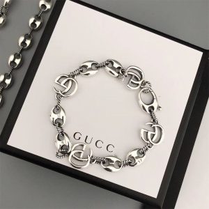 Replica Designer Gucci Classic Retro Interlocking Double G Anchor Bracelet