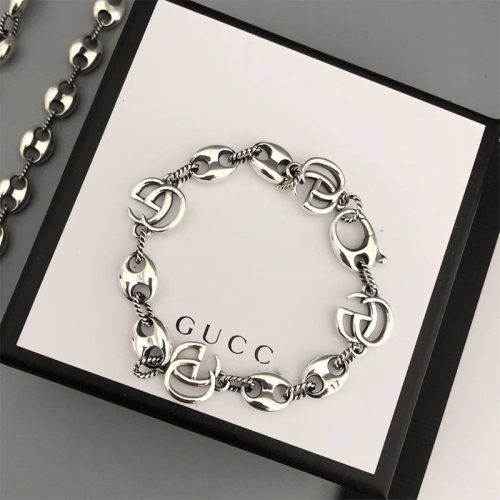 Replica Designer Gucci Classic Retro Interlocking Double G Anchor Bracelet