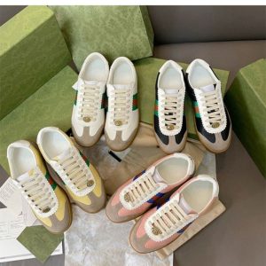 Replica Designer Gucci Color Matching Thick Bottom Sneakers