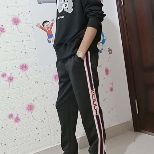 Replica Designer Gucci Couples Men Women Classic Ribbon Slim Sports Loose Sweatpants
