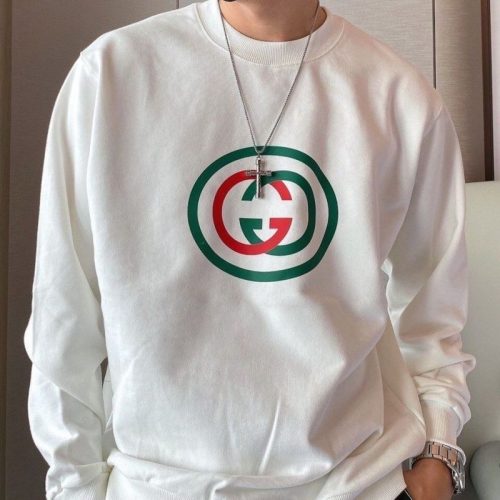 Replica Designer Gucci Crew Neck Fleece Long Sleeve Sweatshirt