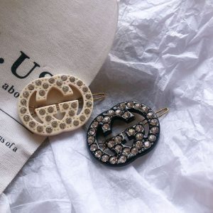 Replica Designer Gucci Double G Acetate Sheet Flash Drill Buckle Clip