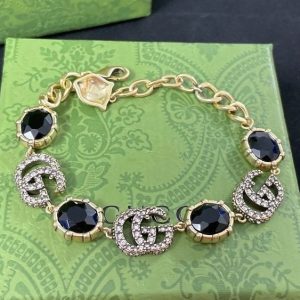 Replica Designer Gucci Double G Crystal Bracelet