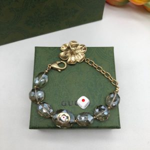 Replica Designer Gucci Double G Crystal Bracelet