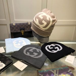 Replica Designer Gucci Double G Letter Knitted Hat