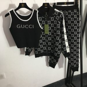 Replica Designer Gucci Fashion Knit Three-Piece Set