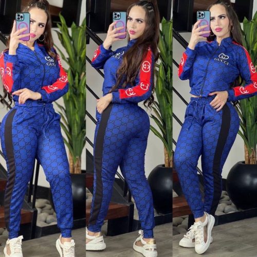 Replica Designer Gucci Fashion Letter Print Two-Piece Set